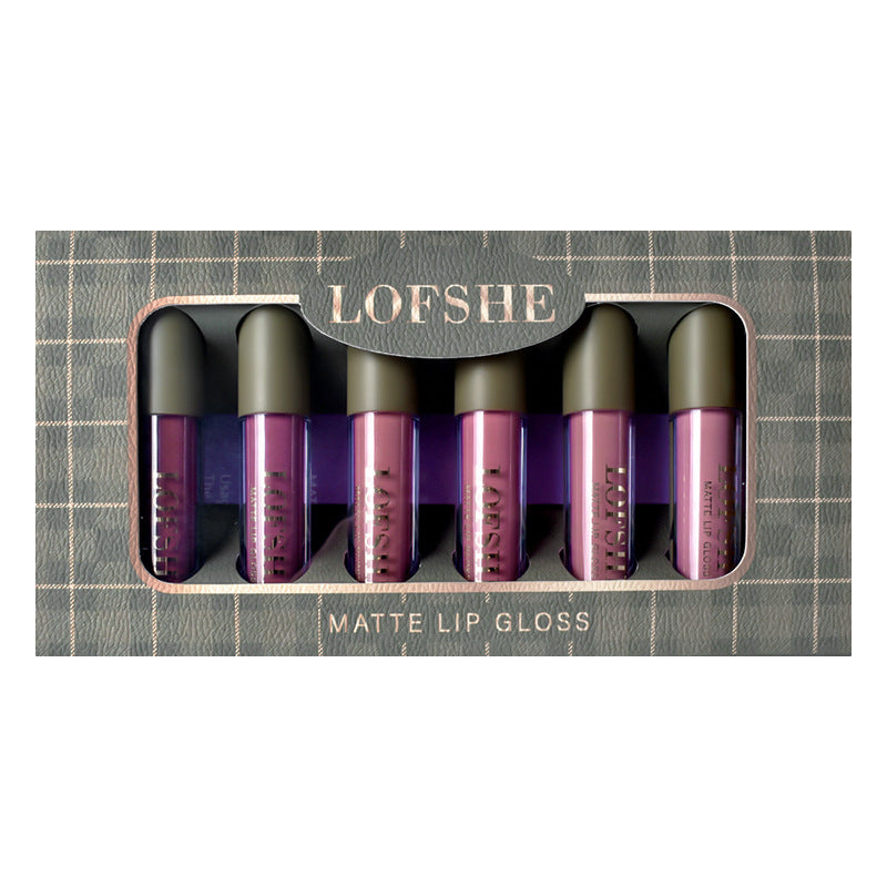 6 Colors Nonstick Cup Earth Matte Lipstick Lipstick Glaze 6 Colors Nonstick Cup Earth Matte Lipstick Lipstick Glaze